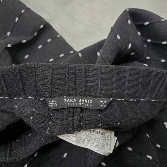 ZARA Basic circle skirt in black with white dots size M - Picture 7 of 8